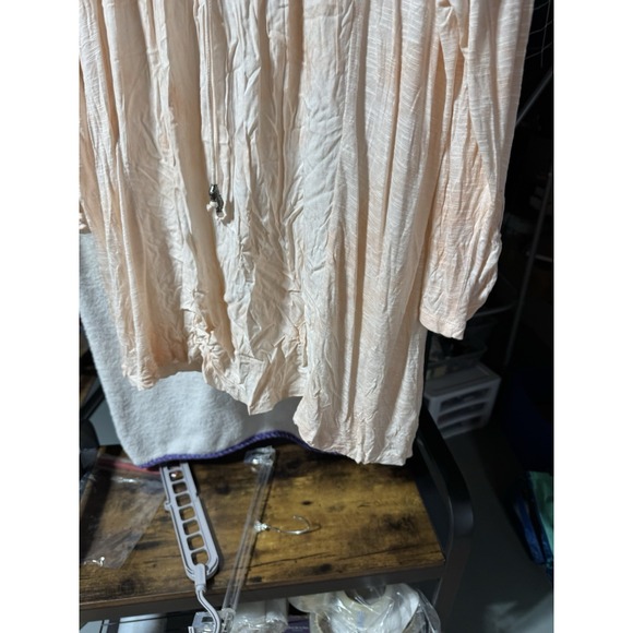 Bandolino Peach Blouse 1X light weight NWT Tunic 3/4 sleeves - Picture 11 of 16